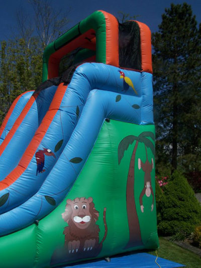 Large Jungle Themed Inflatable Waterslide